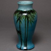 Japanese Awaji art pottery vas