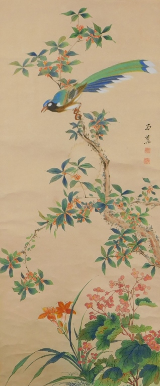 JAPANESE BIRD AND FLOWER HANGING