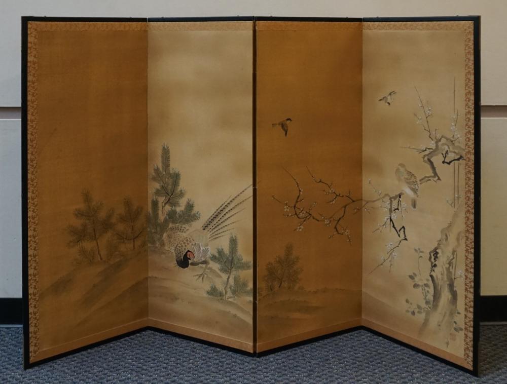 JAPANESE BIRDS IN A LANDSCAPE INK