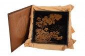 JAPANESE BLACK & GILT LACQUERE