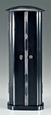 Japanese black lacquered zushi