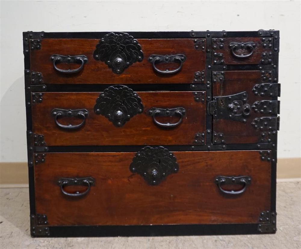 JAPANESE BLACK PAINTED WROUGHT IRON
