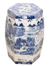 JAPANESE BLUE AND WHITE HEXAGO