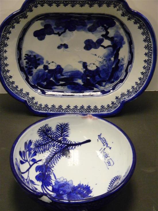 Japanese blue and white peach
