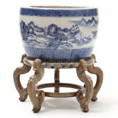 JAPANESE BLUE AND WHITE PORCEL