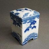 JAPANESE BLUE AND WHITE PORCEL