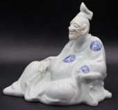 JAPANESE BLUE AND WHITE ROBED