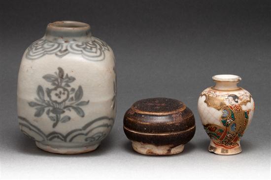 Japanese blue and white stoneware
