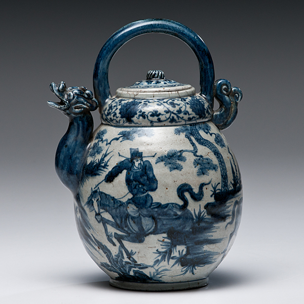 Japanese Blue and White Teapot