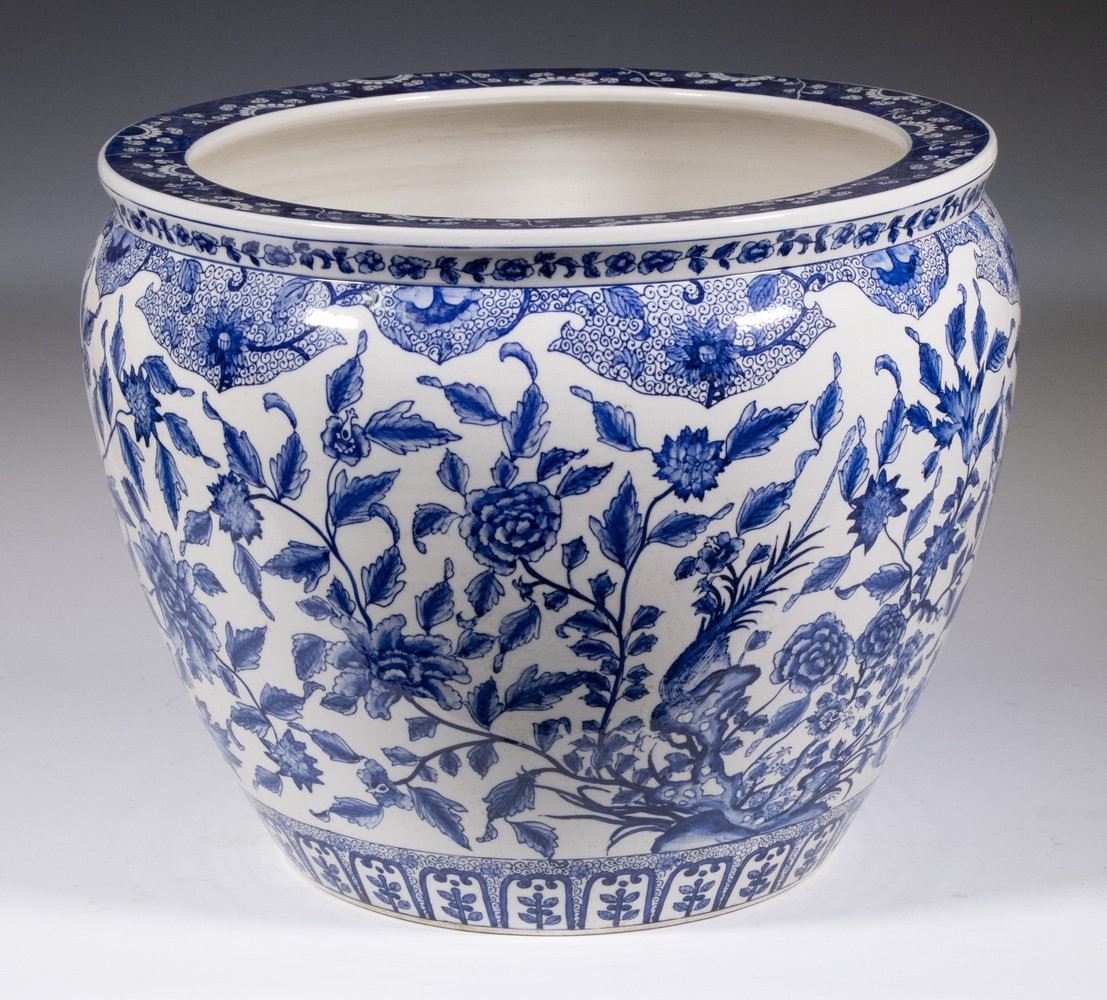 JAPANESE BLUE & WHITE JARDINIERE
