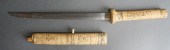 JAPANESE BONE MOUNTED TANTO (P