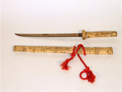 Japanese bone short sword   