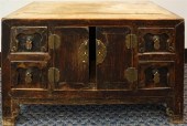 JAPANESE BRASS MOUNTED STAINED