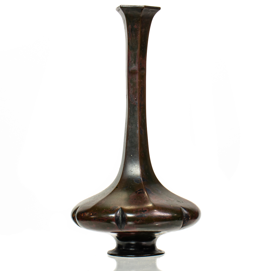 JAPANESE BRONZE BOTTLE VASE