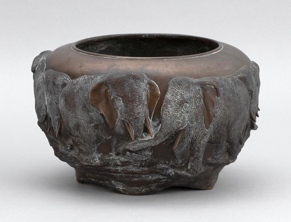 JAPANESE BRONZE BOWL LATE MEIJI