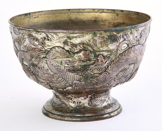 Japanese bronze bowl Meiji period