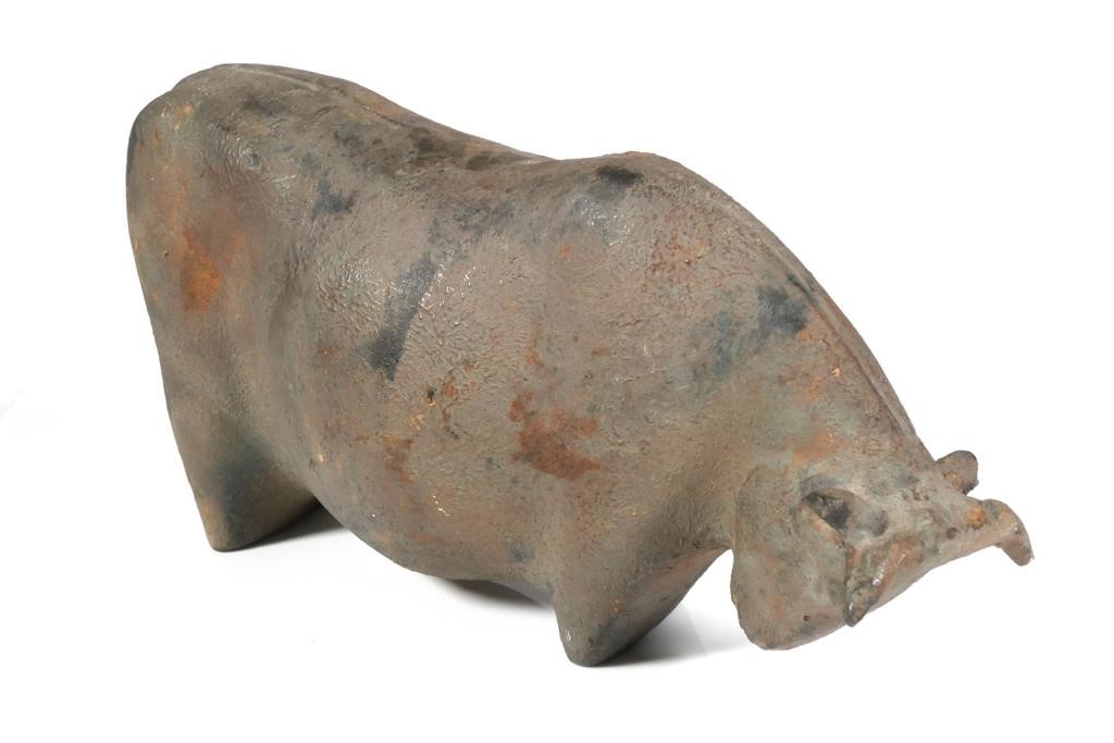 JAPANESE BRONZE BULL STATUE
