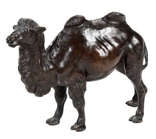 JAPANESE BRONZE CAMEL FIGUREMeiji