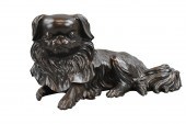 JAPANESE BRONZE CAST PUPPY, ME