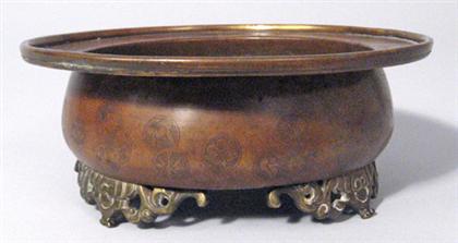 Japanese bronze censer, koro   