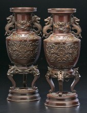Japanese Bronze Censors Japane
