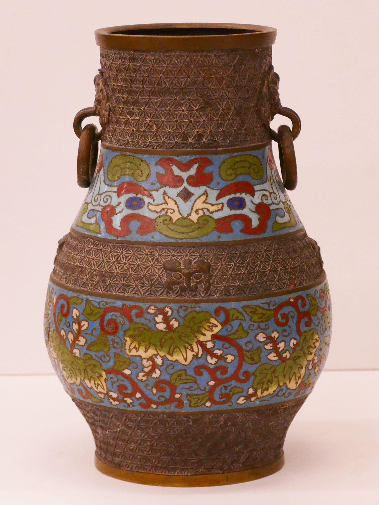 Japanese Bronze Champleve Archaic