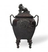 JAPANESE BRONZE COVERED CENSER
