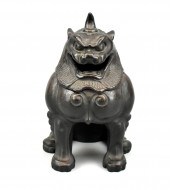 JAPANESE BRONZE COVERED LION C
