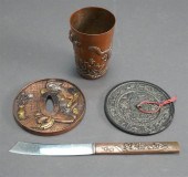 JAPANESE BRONZE CUP, TSUBA, A