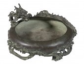 JAPANESE BRONZE DRAGON BOWL Me
