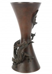 JAPANESE BRONZE DRAGON VASEJap