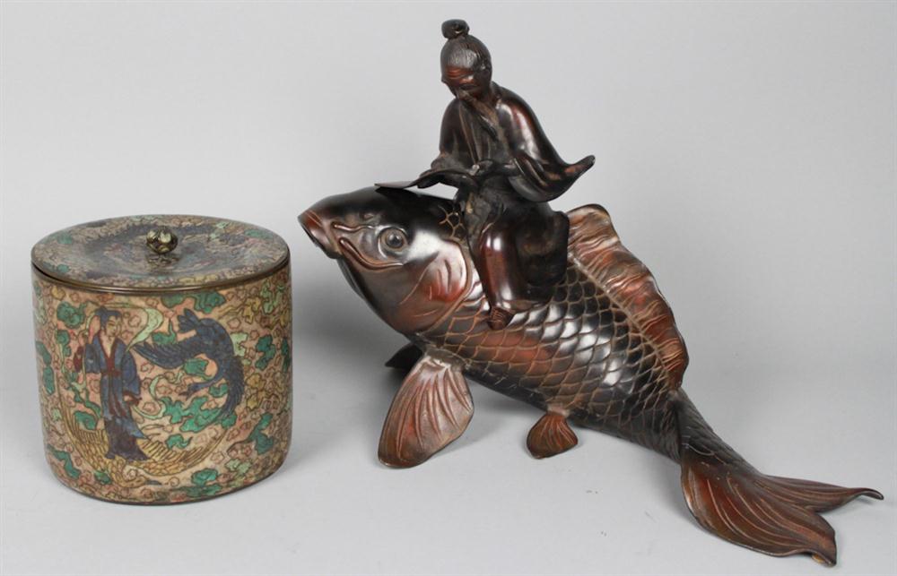 JAPANESE BRONZE FIGURAL CENSER