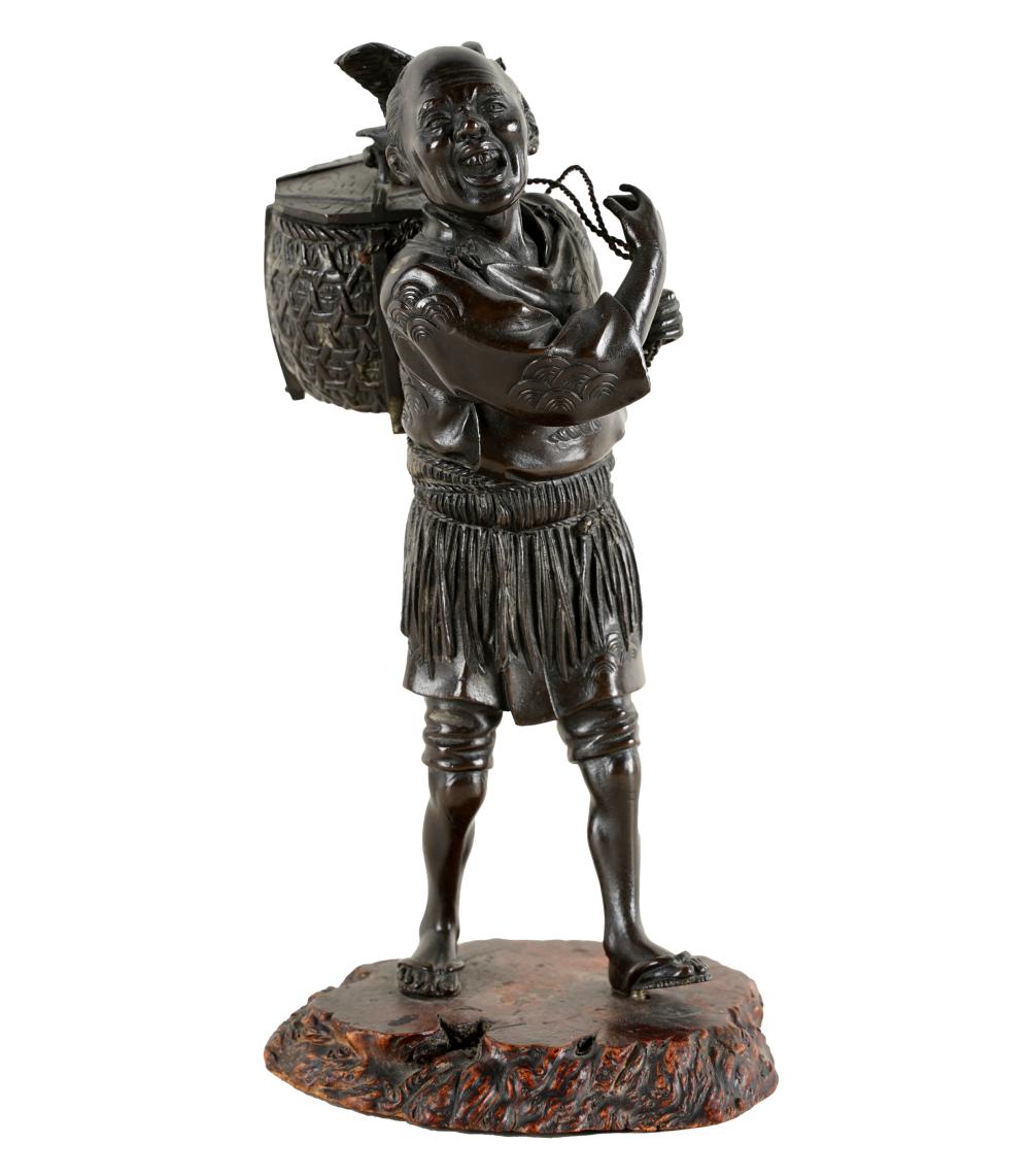 JAPANESE BRONZE FIGURE OF A