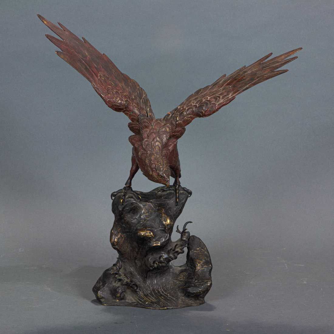 JAPANESE BRONZE FIGURE OF AN