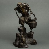 JAPANESE BRONZE FIGURE OF RYU