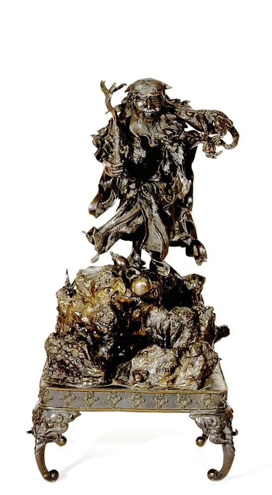 Japanese bronze figure of
