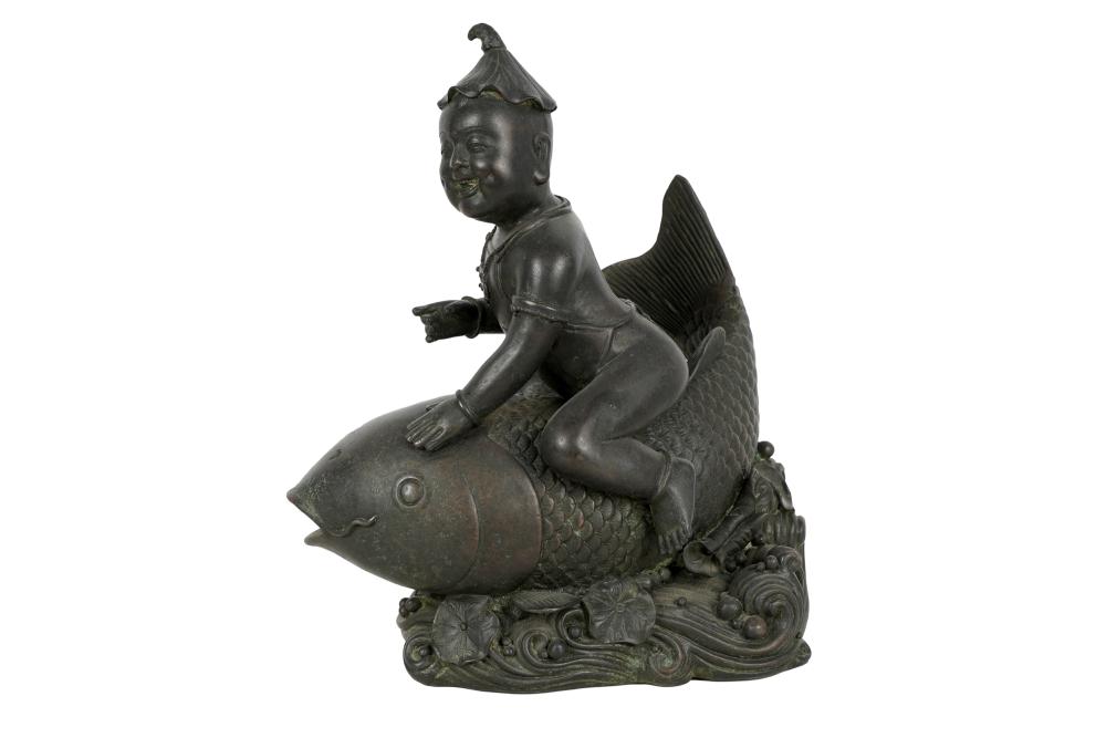 JAPANESE BRONZE FIGURE WITH