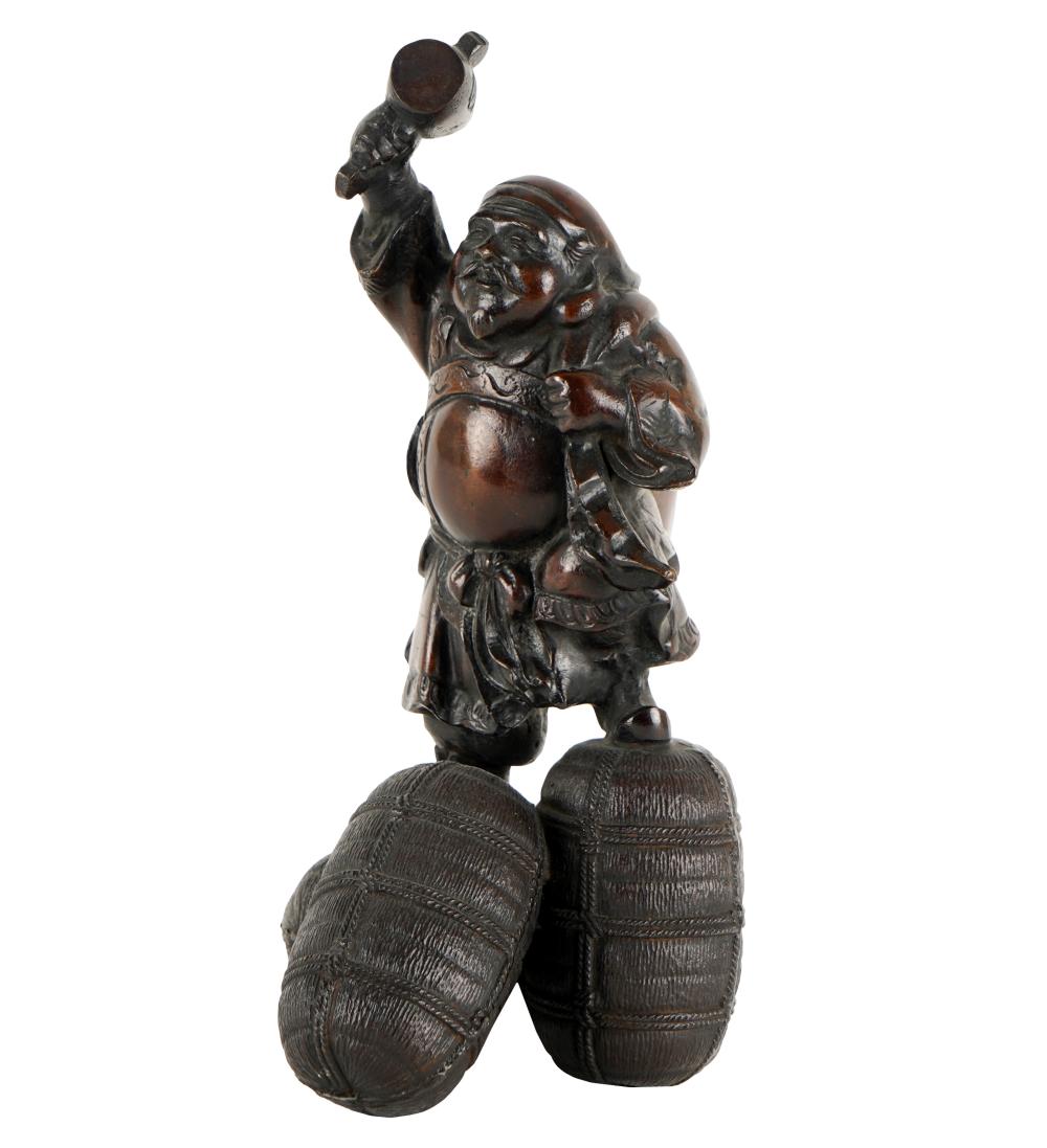 JAPANESE BRONZE FIGUREon an