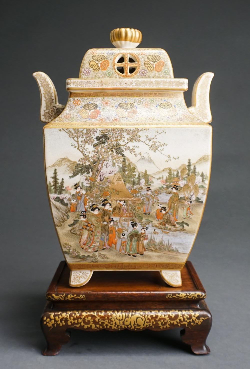 JAPANESE BRONZE-FORM EARTHENWARE