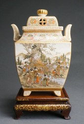 JAPANESE BRONZE-FORM EARTHENWA