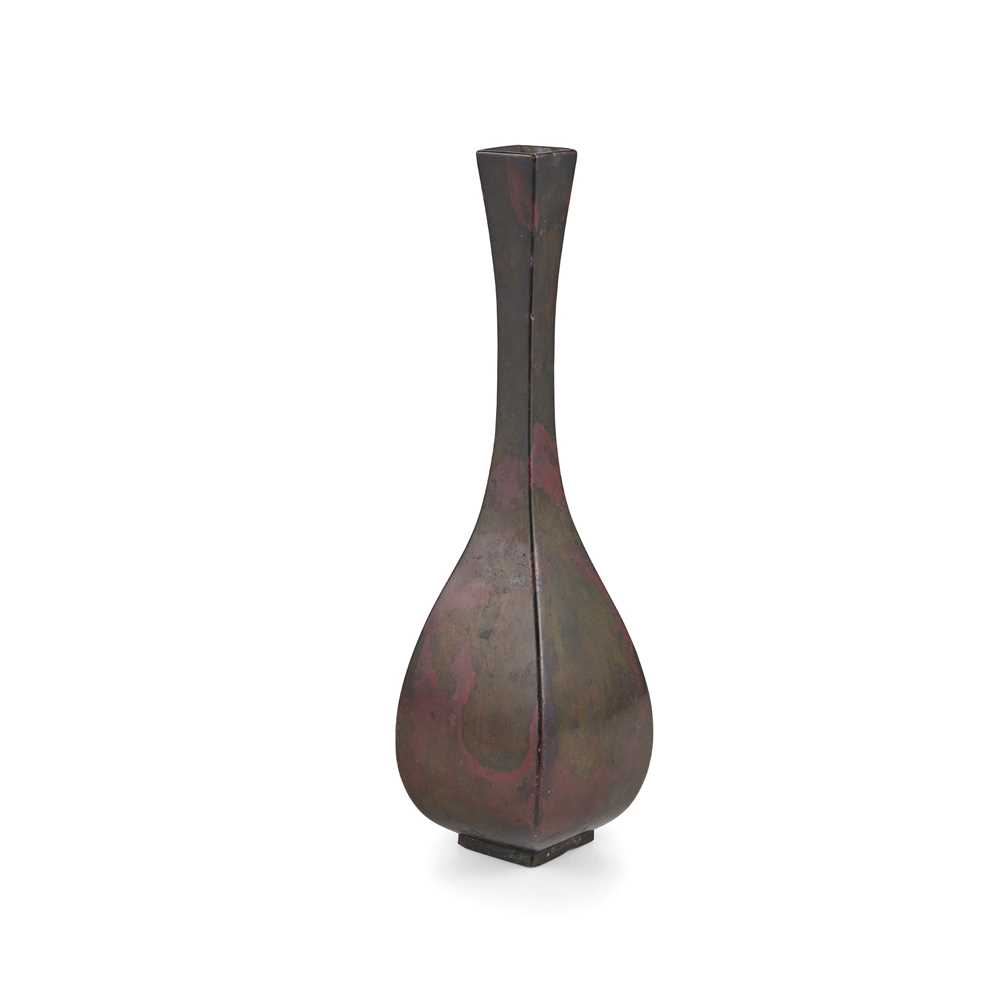 JAPANESE BRONZE FOUR-SECTION VASE
