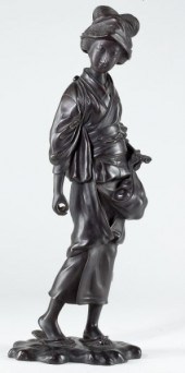 Japanese Bronze Fruit-Gatherer