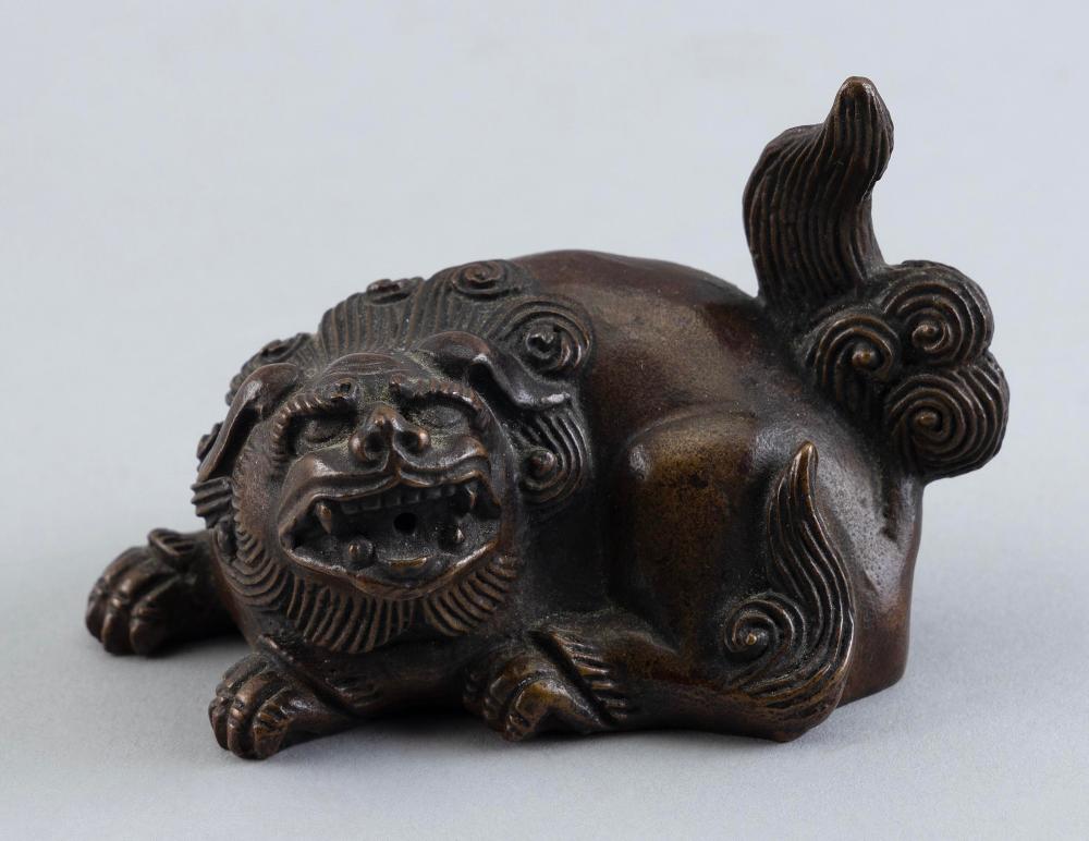 JAPANESE BRONZE FU DOG-FORM INCENSE