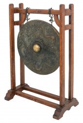 JAPANESE BRONZE GONG ON OAK ST
