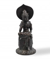 JAPANESE BRONZE GUANYIN STATUE