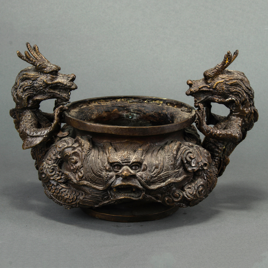 JAPANESE BRONZE JARDINERE WITH