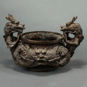 JAPANESE BRONZE JARDINERE WITH