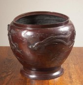 JAPANESE BRONZE JARDINIERE, EA