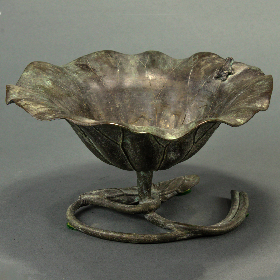 JAPANESE BRONZE 'LOTUS' BOWL