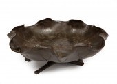 JAPANESE BRONZE LOTUS-FORM BOW
